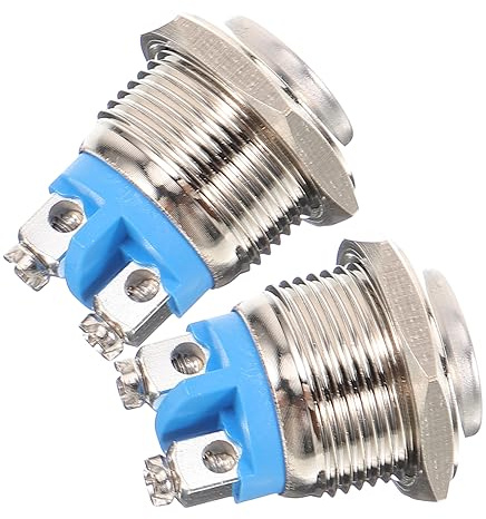 CANIGHT Botón De Timbre De 2 Piezas Para Puerta Botón De Metal Resistente Fácil Instalación Compatible Timbres Eléctricos Repuestos Uso Residencial/comercial