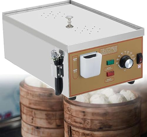 Commerciale panini vapore, 2/4/6 fori vaporiera elettrica, macchina elettrica per panini vapore con allarme ebollizione a secco, riscaldamento tubo a U in acciaio inox, per colazione,Two-Hole