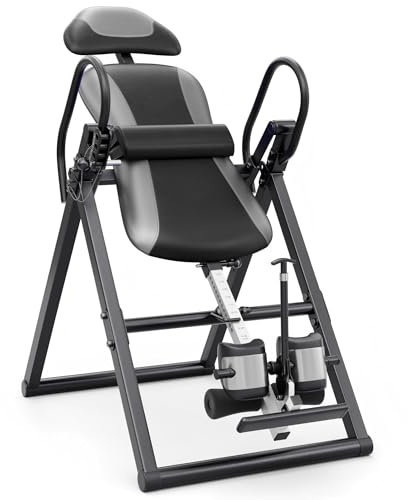 Dripex Tabla de Inversión Mesa de Inversión Plegable, Equipo para Gimnasio en casa Entrenamiento con máquina de Estiramiento de Espalda para aliviar el Dolor