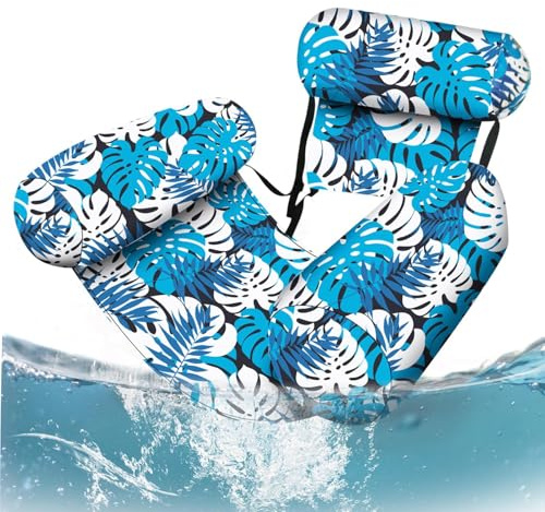 Aufblasbare Wasserhängematte – Schwimmliege, Schwimmsessel für draußen | Verstellbare Rückenlehne, Reise-Sattel-Lounge für Männer und Frauen, Schwimmspielzeug für und See für Erwachsene im Somm