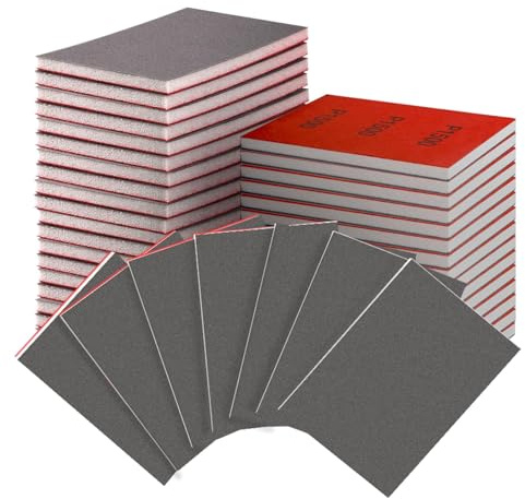 30-Pcs 3x4 Inch 1500 Grit Sanding Sponge Set, Sanding Block, Ultra-Fine Wet/Dry Sandpaper for Wood, Metal, Drywall, Furniture Polishing (1500Grit)