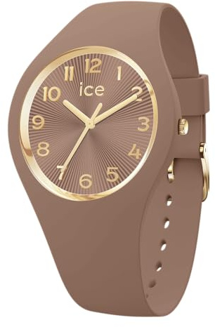 ICE-WATCH - Ice Champagne Mocha - Montre Marron pour Femme avec Bracelet en Silicone - 025252 (Small 37)