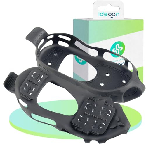 ideoon Premium Schuh-Spikes für Schuhgrösse 35-39: Sichere Traktion auf EIS & Schnee, Maximale Trittsicherheit, rutschfest & Langlebig