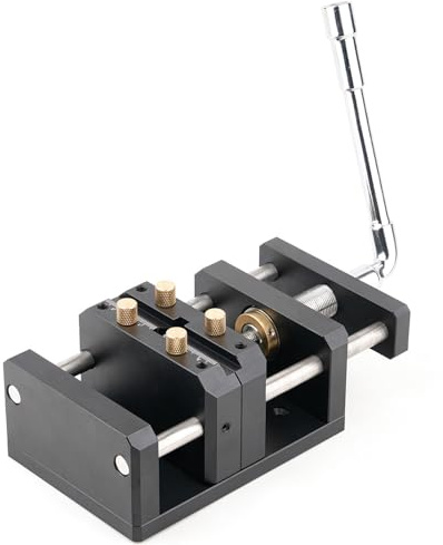 Luocute Self Centered Woodworking Vise, Aluminum Alloy Bench Drill Clamp with Powder Coating and Clear Scales, Bench Vises for Milling Machines and Drilling Machines