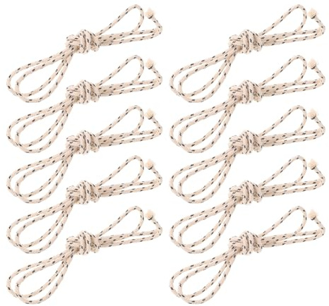 Lurrose 10 Rouleaux Mèches Allumage et Température Rapide, pour Haute de Résistance Lampe à Huile Vintage Rond Bougie en en Extérieur Camping