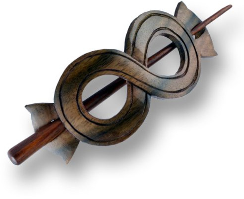 ISLAND PIERCINGS Haarspange Handarbeit aus Holz HS14