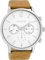 Oozoo Herrenuhr mit Lederband 48 MM Weiss/Braun C8515