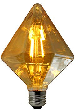 TECNOLUX EURO -LED Ampoules à filament 4W E27, éclairage LED vintage 4W Edison 3000K Diamond Point 46084