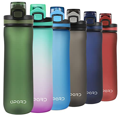 Opard Trinkflasche Kinder Auslaufsicher 0,6L/0.9L, 0,7L/1L (mit strohhalm), Sport Trinkflasche Schule, Gym, Fitnesss, Fahrrad - Wasserflasche 600ml mit deckel, Inbegriffenes Filter, BPA-Frei