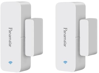 Panamalar Wireless Türfenstersensor, Niedriger Energie Tür&Fensteralarm kompatibel mit Alexa, Auto Erkennung passt für Türen, Fenster und Schränke, Wohnungen und Büro
