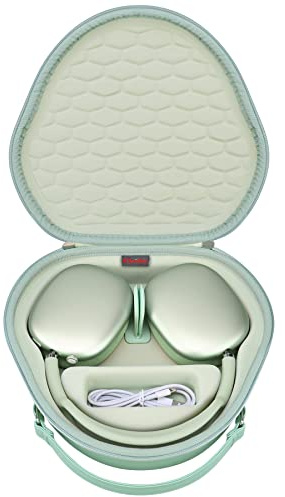 Elonbo Hard Carrying Case for Apple AirPods Max 2 Wireless Over-Ear Headphones, New AirPods Max Bluetooth Headphones Travel Protective Cover Earphone Protector Storage Bag, Green