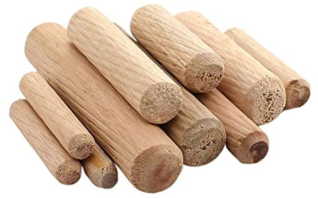 BELLAY M6 M8 M10 M12 Runddübel Schublade Kleiderschrank Verbinden Holz Zapfen Stick Bastelstangen Möbelbeschläge Holzstifte Nägel (Color : Wood, Size : M10 x 60 (100pcs))