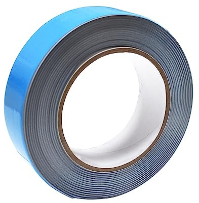 MVISUAL Striscia di metallo adesiva per magneti 3,6 cm x 6,1 m, Metallo per nastro magnetico, Rotolo di nastro metallico in acciaio flessibile autoadesivo per magneti, Strisce metalliche per parete