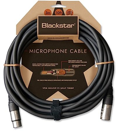 Blackstar Professional XLR Cable 3m (10ft) Balanced Male to Female XLR-XLR Microphone Cable