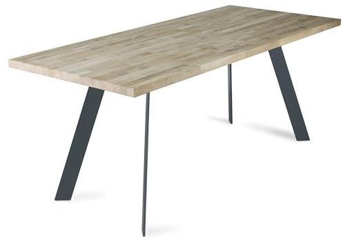 modernLOFTart Tischbeine Metall Tischkufen 2 Stück in V Form - Tischgestell Metall aus 1cm Dickem Flachstahl Gefertigt - Tischfüße für Esstisch, Schreibtischbeine, Konferenztisch Füße