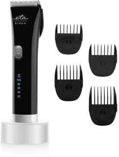 ETA Haar- und Bartschneider Simon I 4 Aufsätze (3-12mm) I 150min Li-Ion Akku I LED Display I Reiseetui