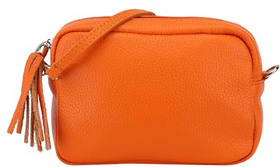SH Leder Echtleder Umhängetasche kleine Tasche Abendtasche Clutch Crossbody Bag Messenger Handtasche mit Reißverschluss 18x13cm Tina G296