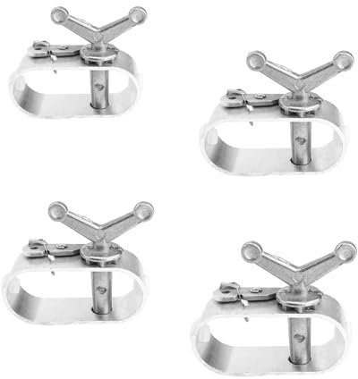 4 Pezzi Tenditore Filo Stendibiancheria, DEANKEJI Pali per Recinzioni in Ferro, Tendifilo per Recinzione in Lega di Alluminio, Tendifilo per Copertura, per Piscina, Mantieni Piscina Pulita