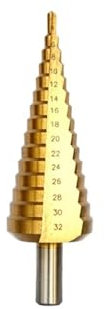 Stufenbohrer, Spirale, gerade, gerillt, Dreieck, Sechskant, Schnellwechselschaft, 1 Stück(Size:3-13mm(11 Steps))