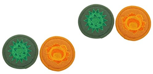 Generic 4 Stück Klangschalen Kissen Buddhismus Requisite Klangschalen Kissen Stütze Buddhistische Klangschalen Pads Stickerei Klangschalen Kissen Buddha Klangschalen Pad Religiöse