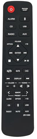 VINABTY ZR11060 Remplacer la télécommande pour MCR-B043 MCR-B043 MCR-B043BL MCR-B043 Red MCR-B043 Orange Micro Hi-FI System