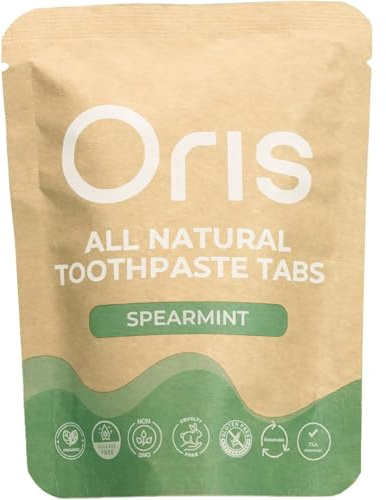 Oris Health Oris Natural Dental Paste Tablets - Hydroxyapatite Enamel Remineralization Tablets - Suitable for Children and Easy to Carry - 62 Pieces (Cane Grass)