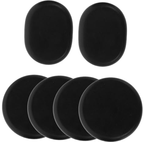 Hoement 6piezas Piedras De Masaje Calientes De Piedras Para Relajación Accesorios De Masaje Terapéutico Para Aliviar La Tensión Muscular