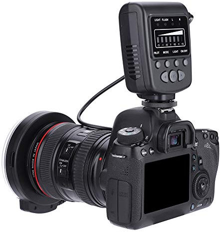 Flash Annulaire LED Macro, 5000K, en Plastique, pour Photographie Rapprochée, Production Vidéo, Photos Animalières et Botaniques