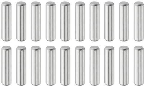 sourcing map 20 Pcs 5 mm x 20 mm Dowel Pins, 316L Stainless Steel Cylindrical Dowel Pins Shelf Support Peg Pin Rod Fasten Elements Metal Shelf Pegs Silver Tone
