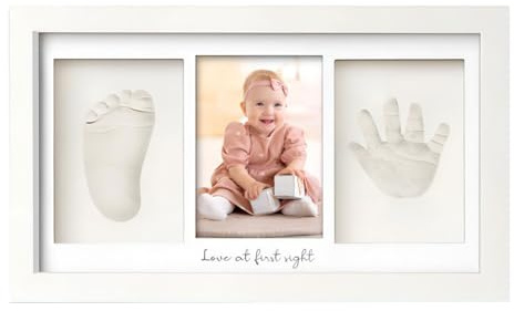 Comioke Kit de Arcilla de Huellas de Mano Pie de Bebé, Mano y Pie Impresión Barro, Handprint Footprint Fingerprint Arcilla Suave, Cuidado del Bebé Hand Foot Inkpad, Kit de Niños Huellas Arcilla