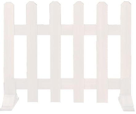 Clôture de Jardin en Bois, barrière Anti-Animaux, Panneaux de clôture autoportants en Bois, Bordures en Bois pour Jardins, pelouses, balcons, Cours, clôtures de Plantation (Blanc, 10)