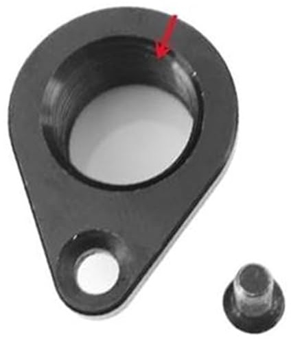 Vuzmode 2-teilige Fahrradteile Mech Dropout, for BMC #58#301092 Teammachine Disc Road Roadmachine Urs Four One Gear Schaltwerk Rd Hanger Fahrrad-Schaltauge(Black 2PC Lock NUT)