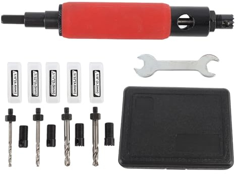 Locadence Rivet Removal Tool Set Rivet Puller, 1/8 5/32 7/32 1/4 3/16 Drill Bit Rivets Drill Remover for 1/4 Inch Pneumatic Or Electric Drill