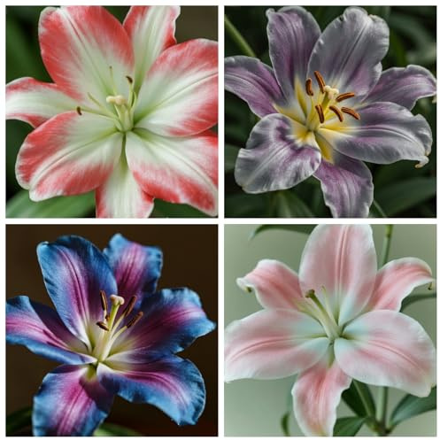 Vnuhgzs Lirio oriental de fácil cuidado/Decoración interior y exterior/Fácil cultivo-15 bulbos-F