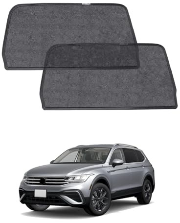 Auto-Sonnenschutz für VW Tiguan (2016–2024), Sonnenblenden für hintere Seitenfenster, Atmungsaktiv, UV-Schutz und Wärmeisolierung,Schutzwirkung für Camping Reise-2er Set
