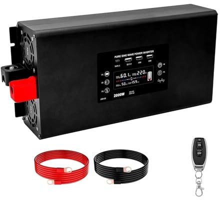 Tysklands Lager Ren Sinus Sinus-växelriktare DC 12V 24V 48V Till AC 220V Kontinuerlig Effekt 2000W Bilväxelriktare Brett AnväNdningsområDe(DC12V)