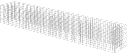 Gecheer Gabion Raised Bed Galvanised Steel 360x50x50 cm Gabions Model143561
