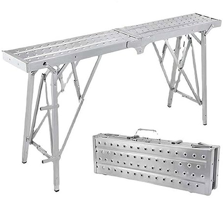 KHLMSRXJ Escalera de andamio Plegable portátil, multifunción, de Metal, de Altura Ajustable, Ideal para el hogar, ingeniería, Banco de Trabajo, escaleras de Tijera para Limpieza y Pintura d