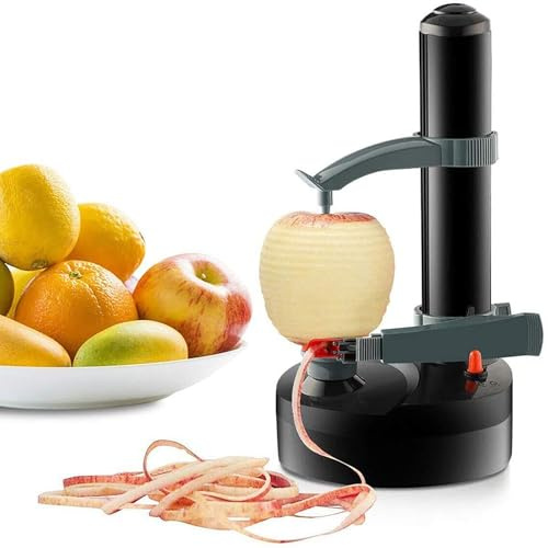 Pelapatate elettrico – Macchina automatica multifunzionale per sbucciare frutta e verdura con lame in acciaio inox per patate, mele, carote e agrumi