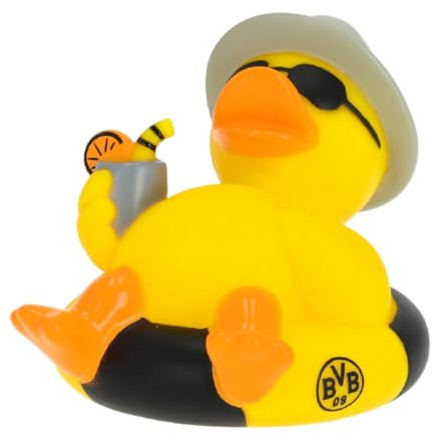 Dortmund Borussia Badeente - Urlaub - Ente | BVB 09 - Plus Aufkleber Wir lieben Fußball