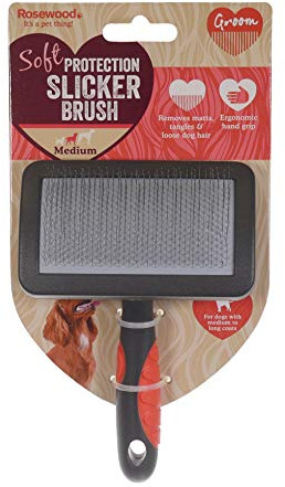 Rosewood Chien Soft Protection Salon Brosse Carde de Toilettage Moyen