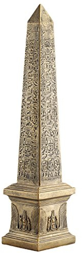 Design Toscano CL51714 Golden Obelisk of Ancient Egypt Statue, 67.5 cm, Gold