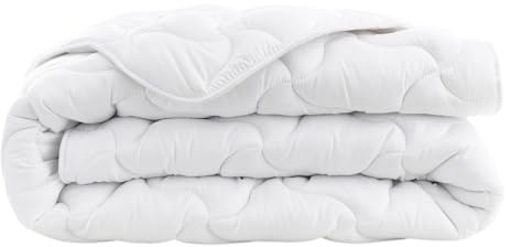 Abeil - Couette Chaude Acaristop - Anti Acariens et Bactériens - Enveloppe Microfibre Douce, Garnissage Polyester 400g/m² - Lavable en Machine - Certifiée Oeko-Tex, 220 x 240 cm