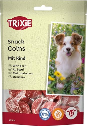 TRIXIE Beef Coins T31706 Hundgodis, Brun, 100 g