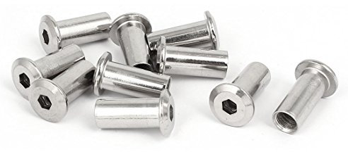sourcing map 10pcs M8x22mm Metall Kreuzschlitzmuttern Möbelbeschläge