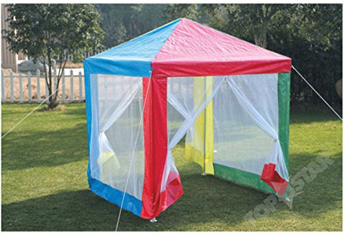 Kids Club Rainbow Pop up Gazebo Outdoor Garden Tents and Gazebos Colorful Design Hot Tub gazebo with Sides Zip Up Party Tent Multicolored Market Stall