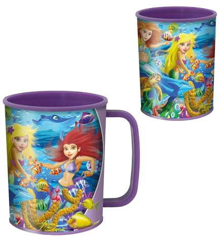 3D LiveLife Trinkbecher - Meerjungfrau Magie DeluxeBase. 3D Linsenförmige Ozean Plastikbecher. 300ml Becher für Kinder mit Original Kunstwerk, lizenziert von bekannt Künstler, Michael Searle