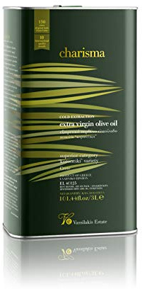 Charisma – Olio Extravergine di Oliva Greco di Creta, Lattina 3 L | | Estrazione a Freddo, 100% Naturale, Gusto Fruttato e Bilanciato
