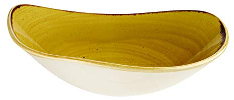 Churchill Stonecast -Triangle Bowl Schüssel- 60cl, Farbe wählbar (Mustard Seed Yellow)
