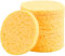 NATUCE 10PCS Cleansing Sponges for Face, Facial Sponges Cleansing Reusable Compressed Cellulose Face Sponge (Round, Yellow) (10Pcs)